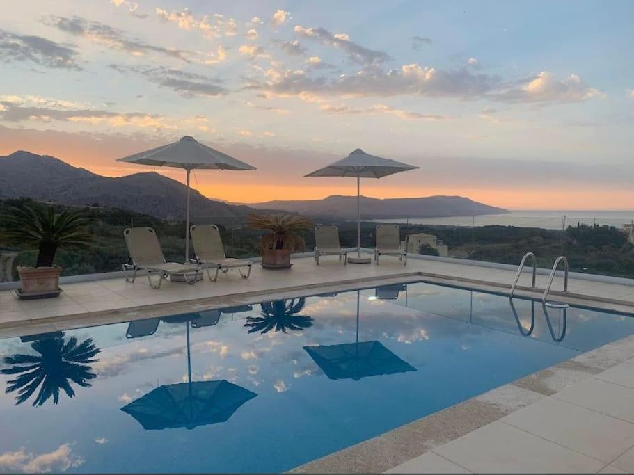 Villa Vuna - Private Pool -Sea View Chania  Buitenkant foto